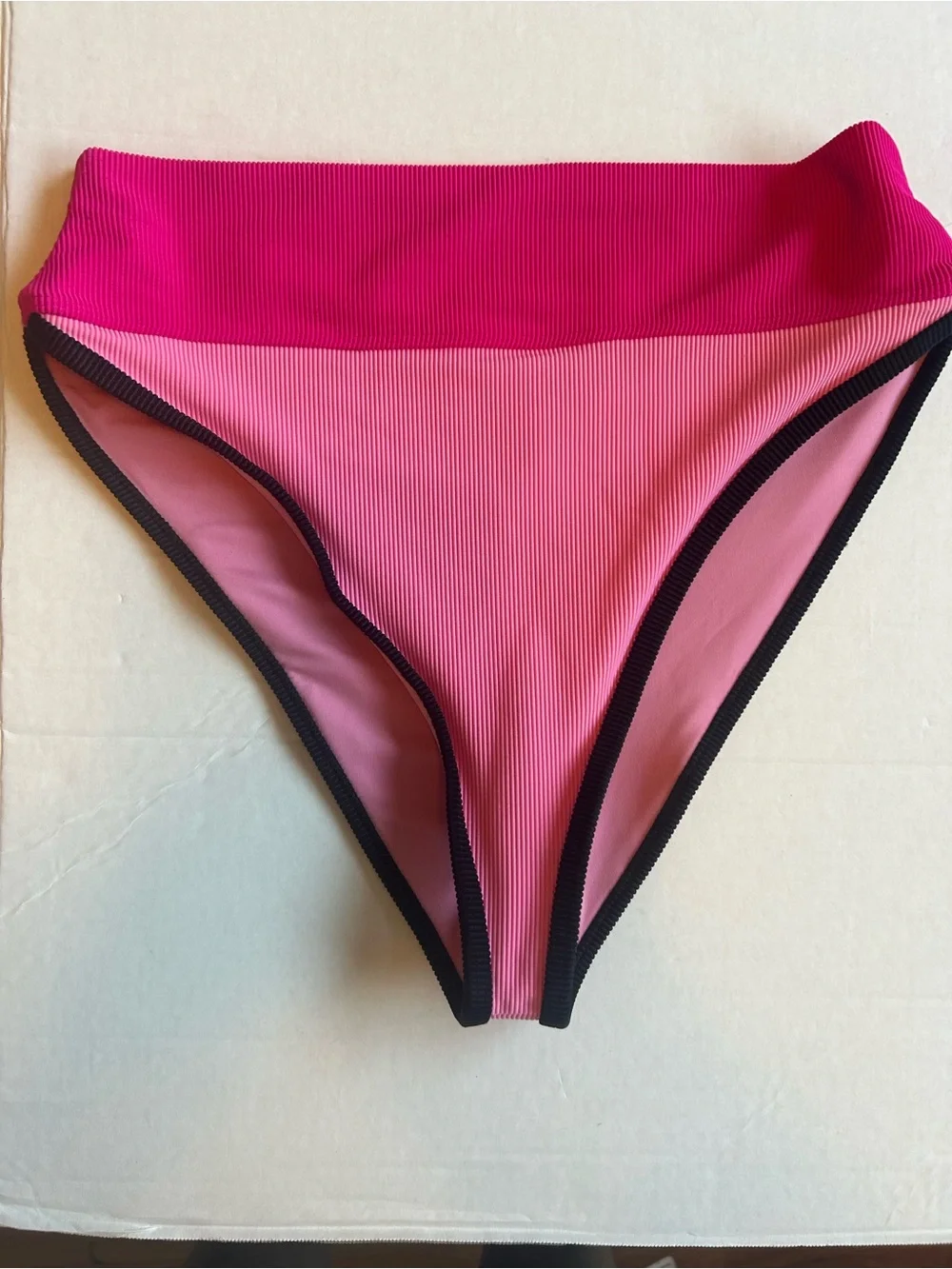 Beach Riot Emmy High-Waist Bikini Bottom Amour Colorblock Size XL